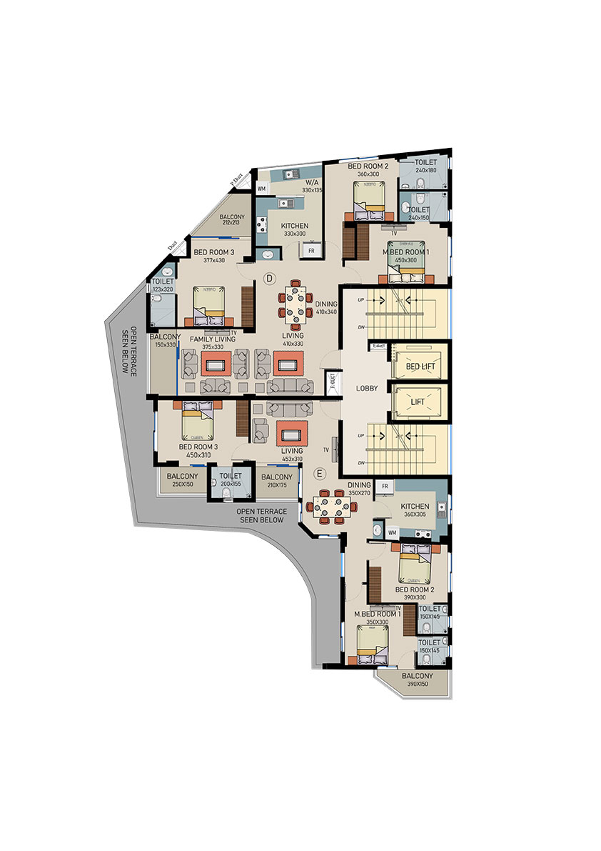 5th to 9th Floor Plan